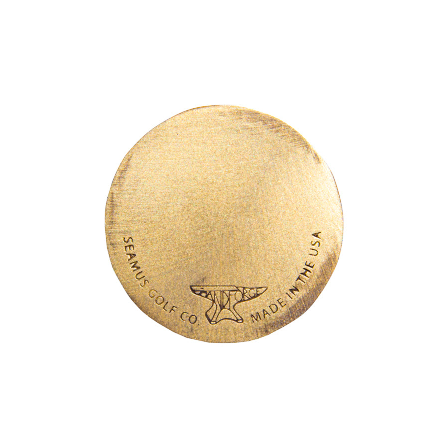 Hand Forge Customizable "$" Bronze Golf Ball Mark | Seamus Golf | Back