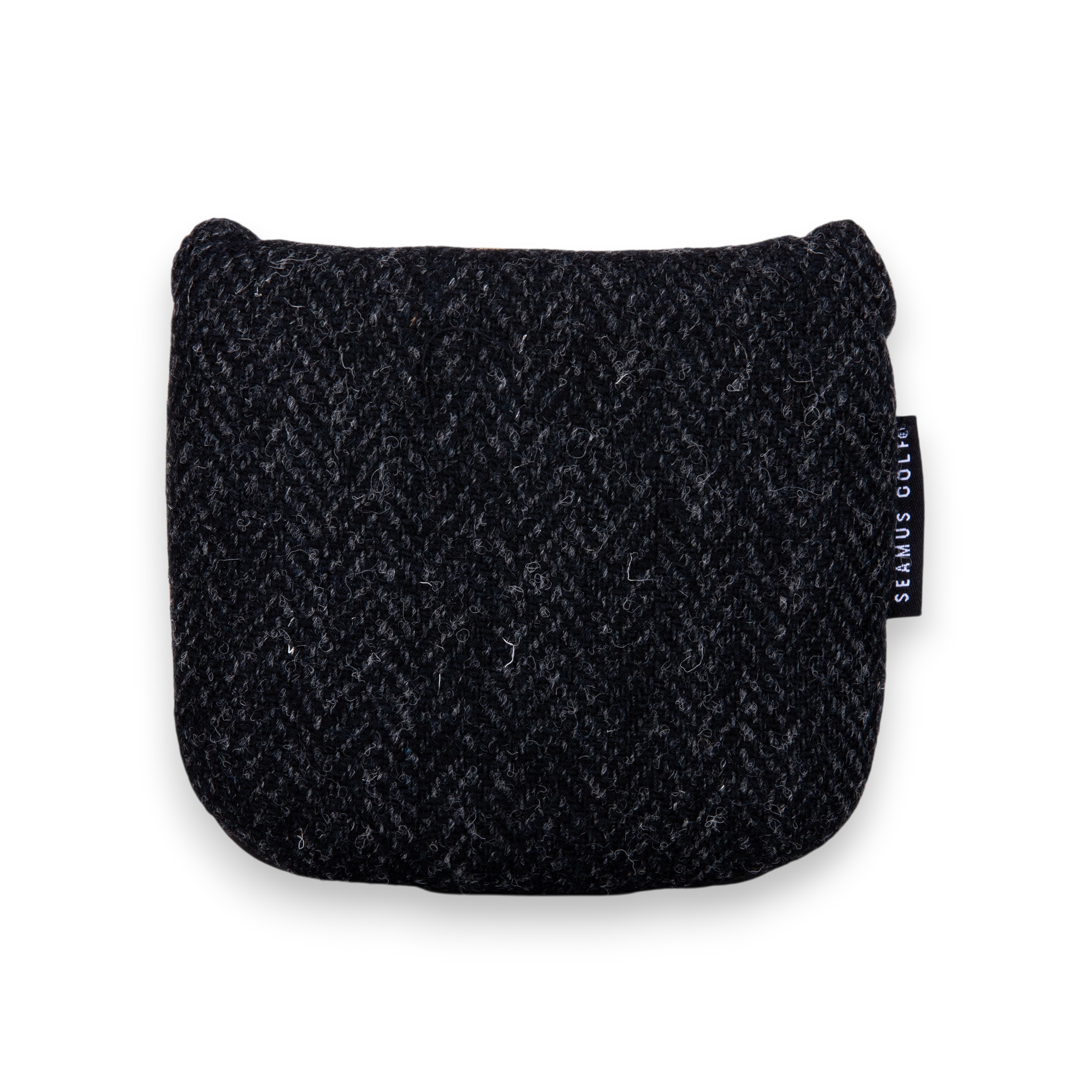 Black Harris Tweed Heel Shafted Mallet Putter Cover