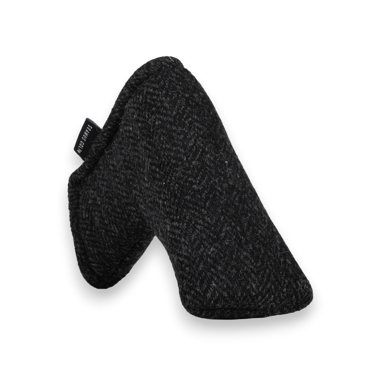 Black Harris Tweed Magnet Putter Cover | SEAMUS GOLF