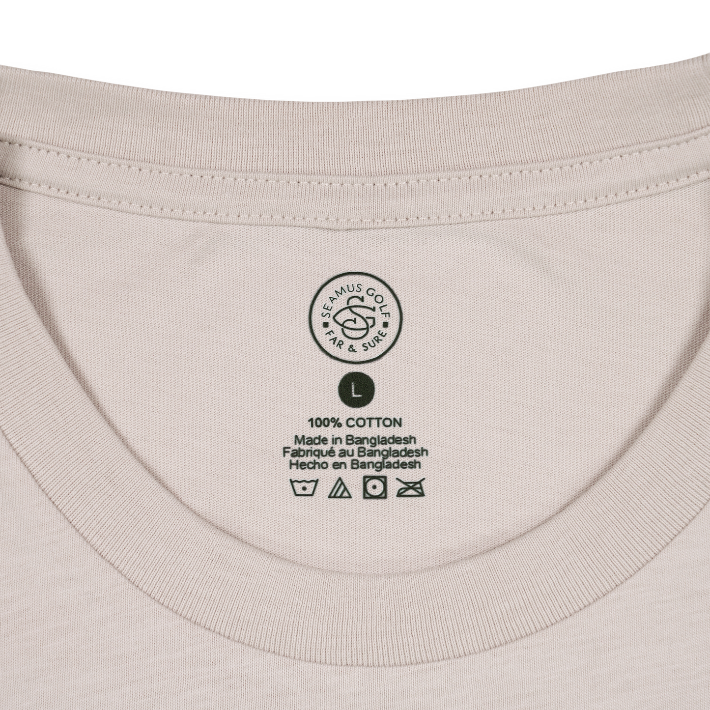 Seamus Goat T-Shirt - Green on Bone