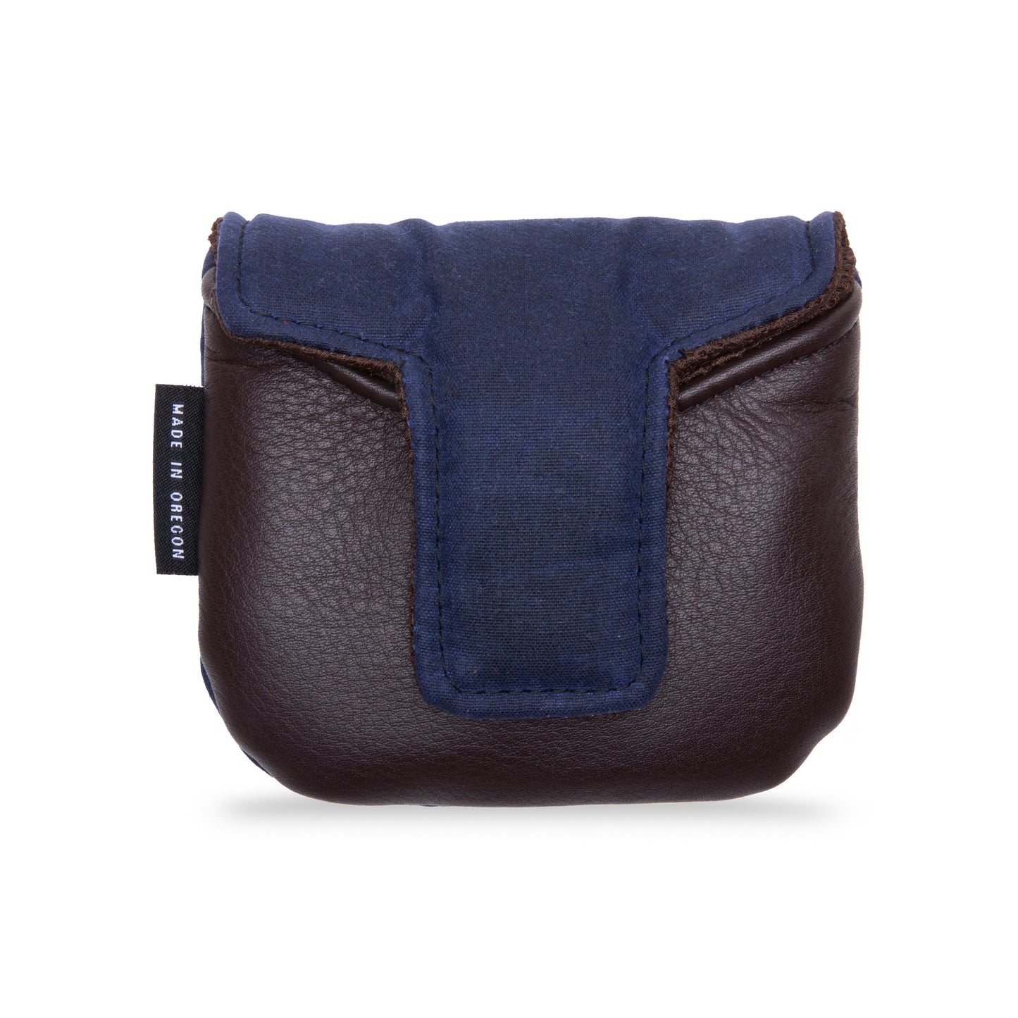 The Countryman Midnight Navy Waxed Canvas Golf Mallet Putter Head Cover | Seamus Golf | Back