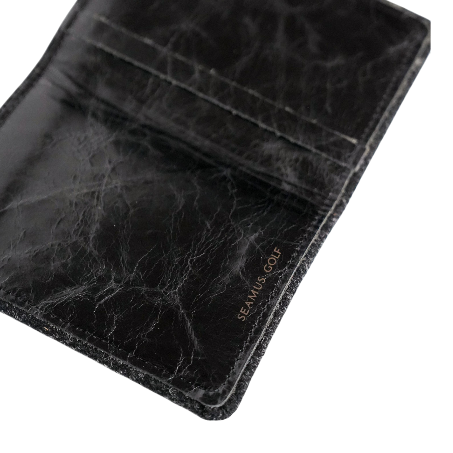 Black Harris Tweed Scorecard Holder