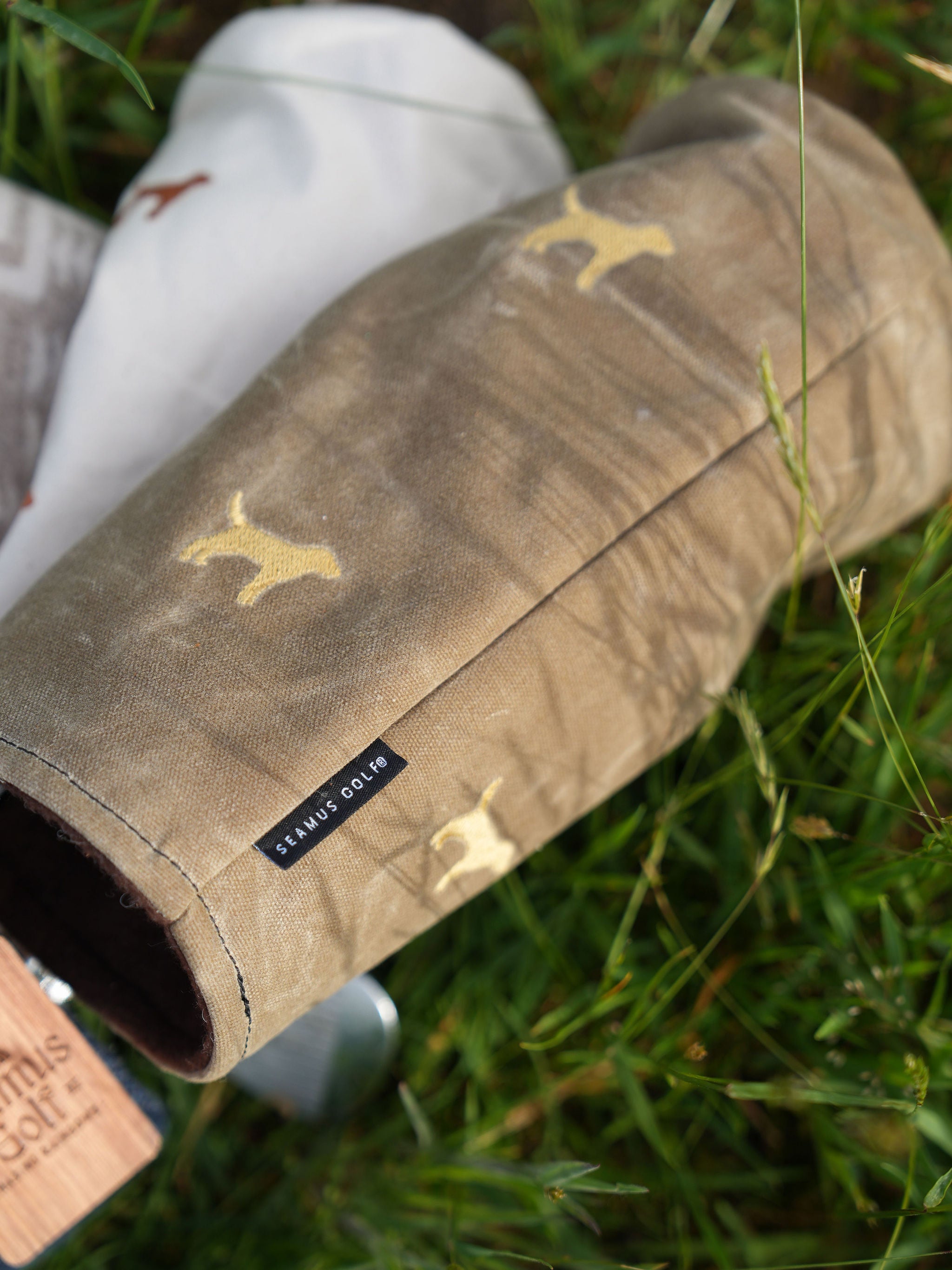 Seamus Lab Head Covers - Sage Waxed Canvas