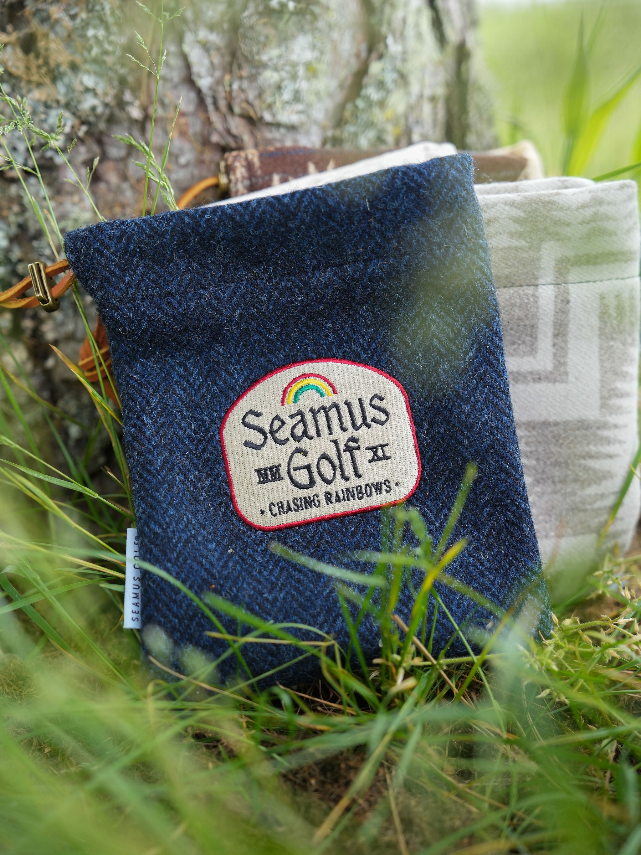 Chasing Rainbows Drawstring Pouch - Tweed