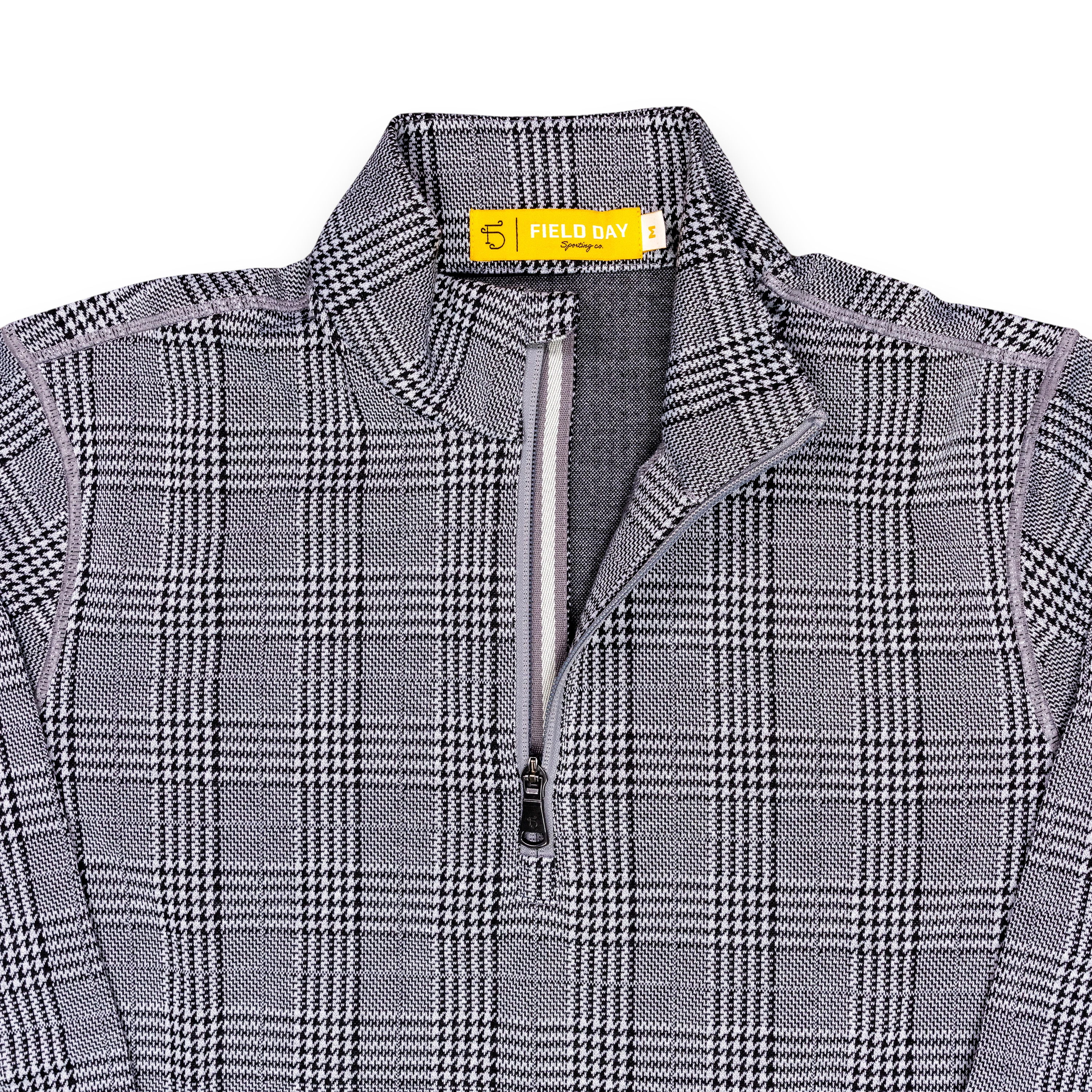 Seamus x Field Day Double Knit 1/4 Zip - Grey/Black