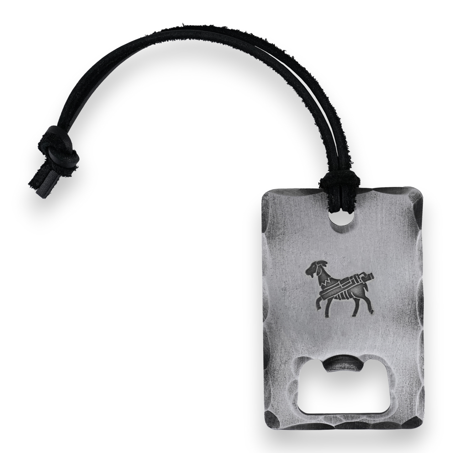 Hand Forged® Goat Caddie Bottle Opener Bag Tag - Steel