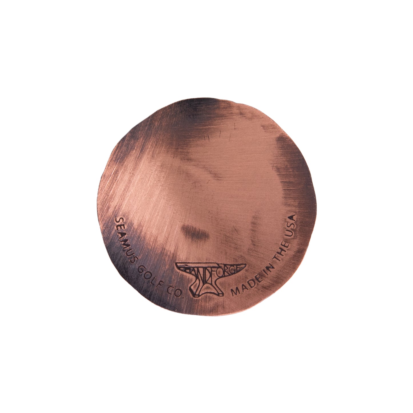 Hand Forge Customizable Copper Goat Division Caddie Ball Mark | Seamus Golf | Back