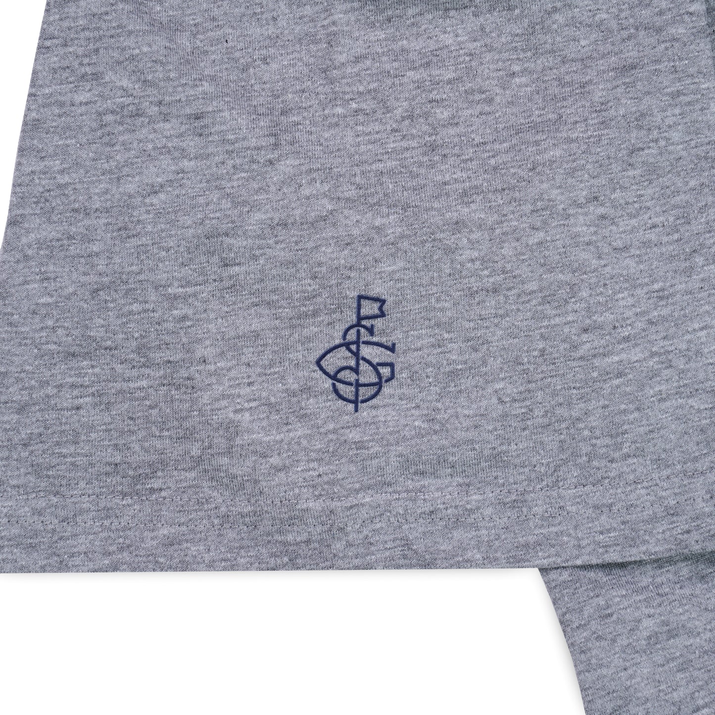 Blue on Gray Goat Cotton T-shirt | Seamus Golf | 4