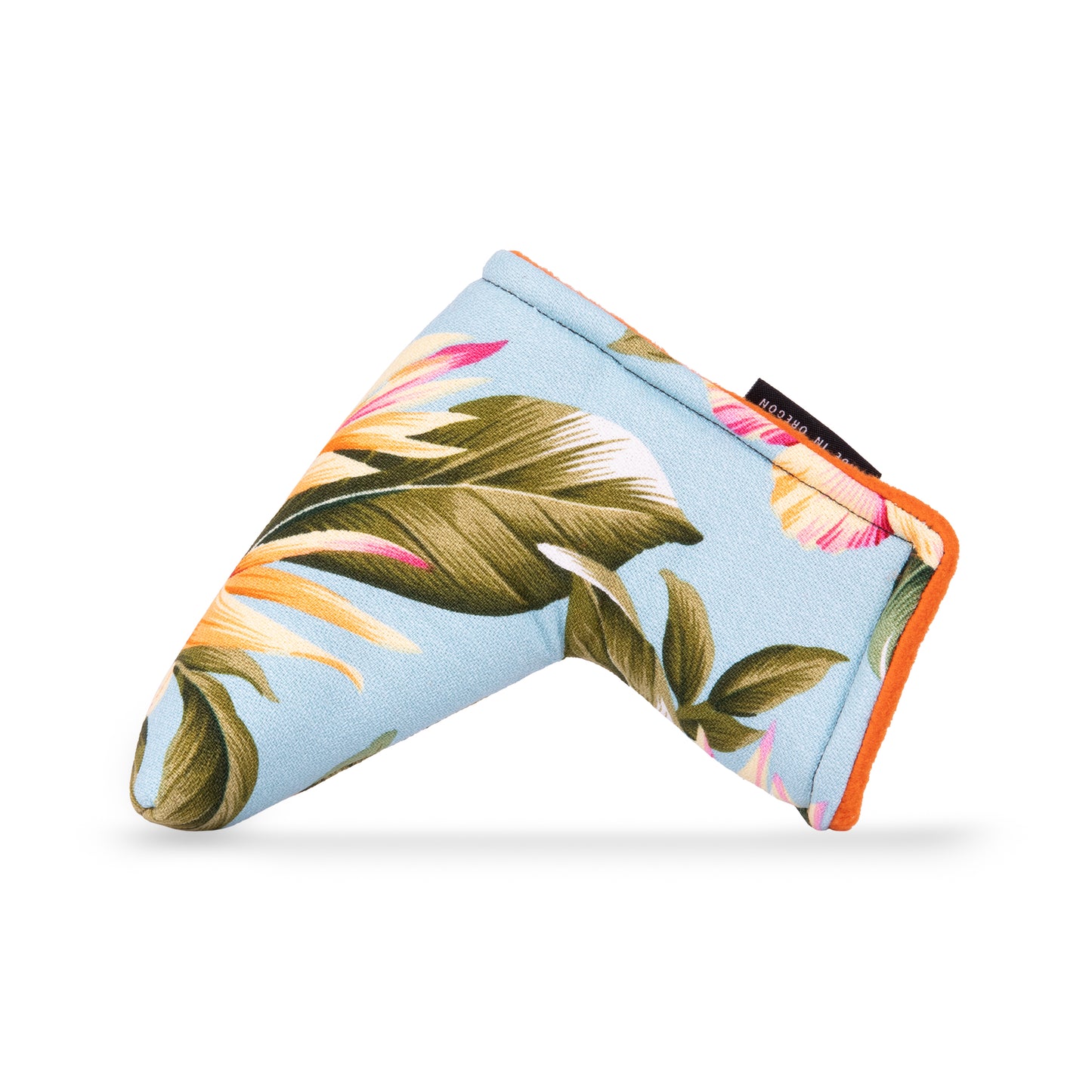 Hiwahiwa Aqua Hawaiian Floral Print Canvas Golf Blade Putter Head Cover | Seamus Golf | 3