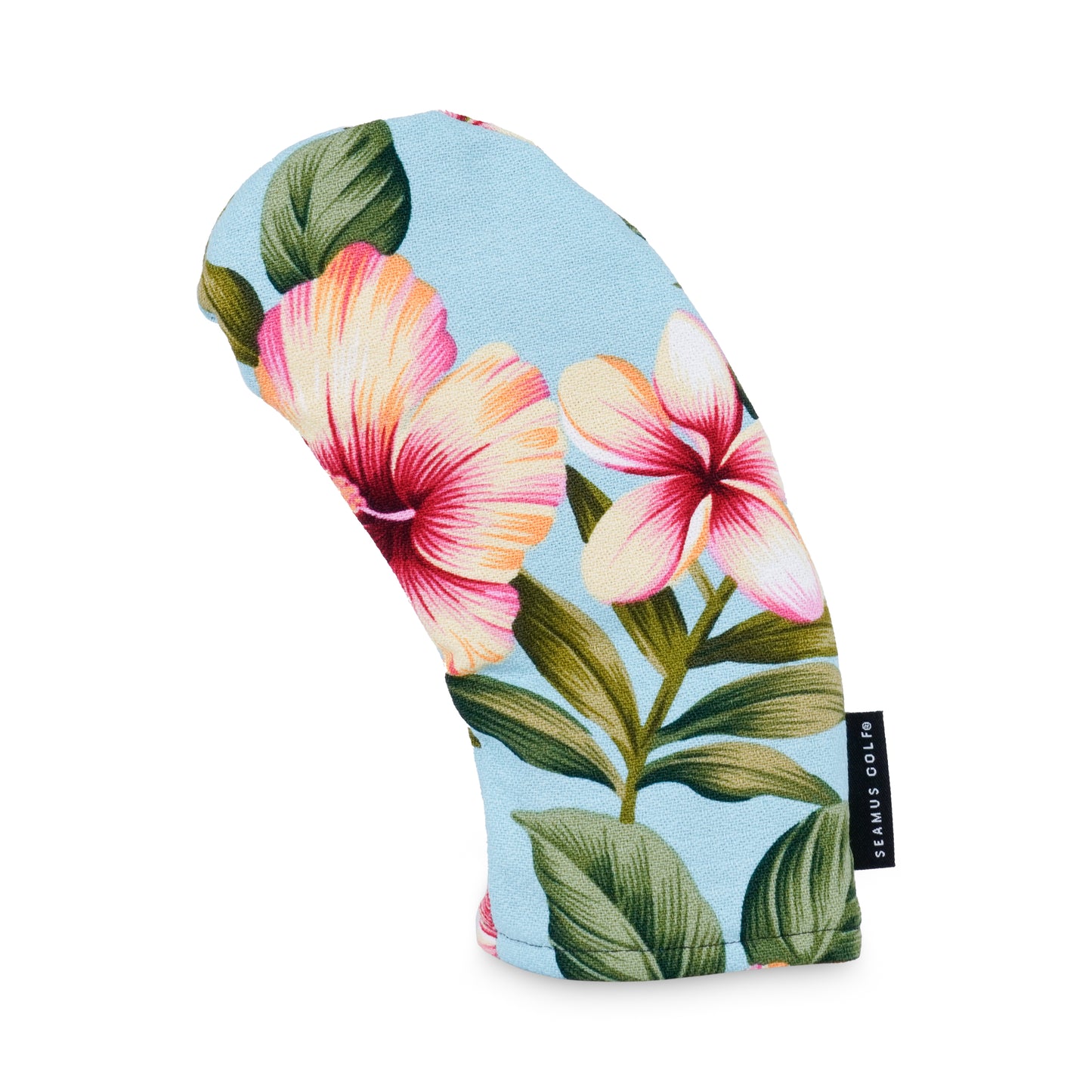 Hiwahiwa Aqua Hawaiian Floral Canvas Print Golf Hybrid Head Cover | Seamus Golf | 1