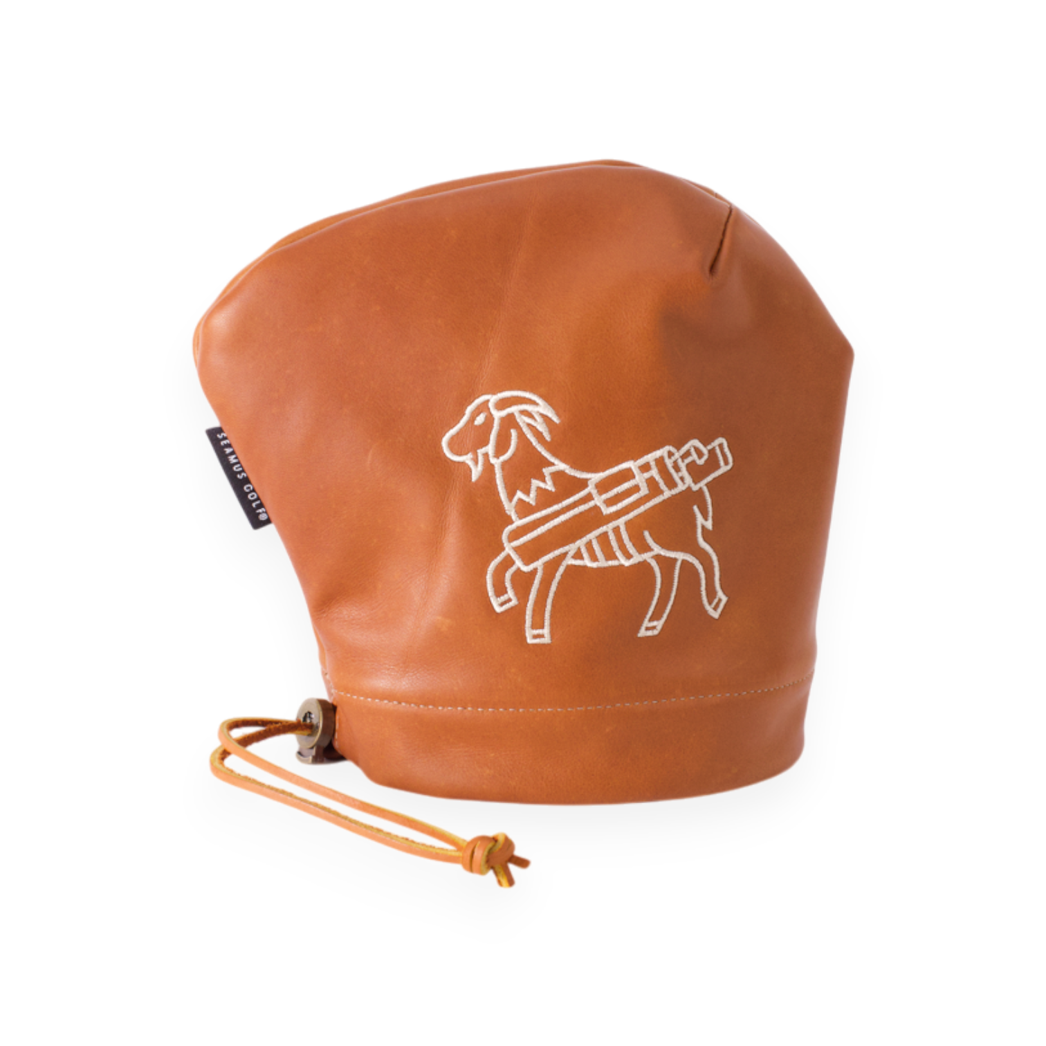 British Tan Aniline Leather Iron Cover