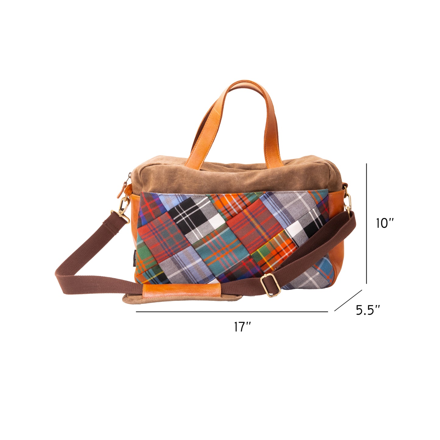 Tartan Patchwork Messenger Bag