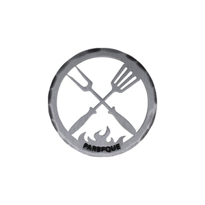 Hand Forged® Parbeque Grilling Utensil Cutout Ball Mark - Steel