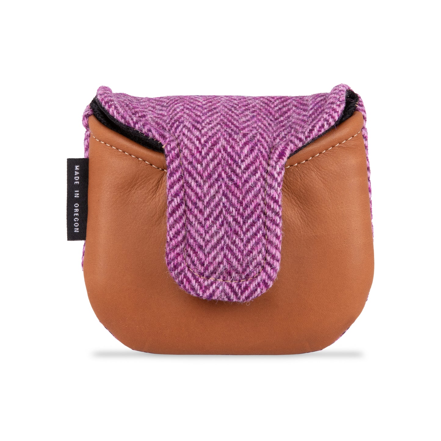 Harris Tweed Pink Golf Mallet Putter Head Cover | Seamus Golf | Back