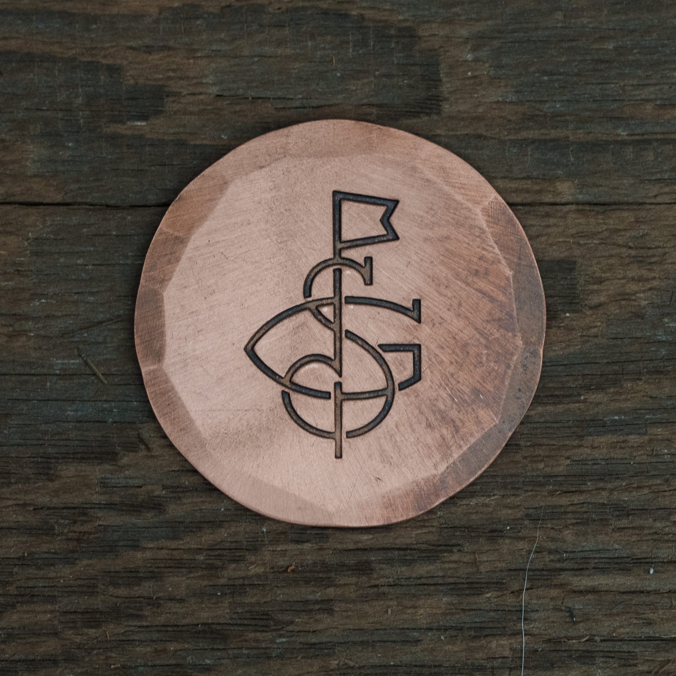 Hand Forge Customizable Copper SG Flag Golf Ball Mark | Seamus Golf | 2