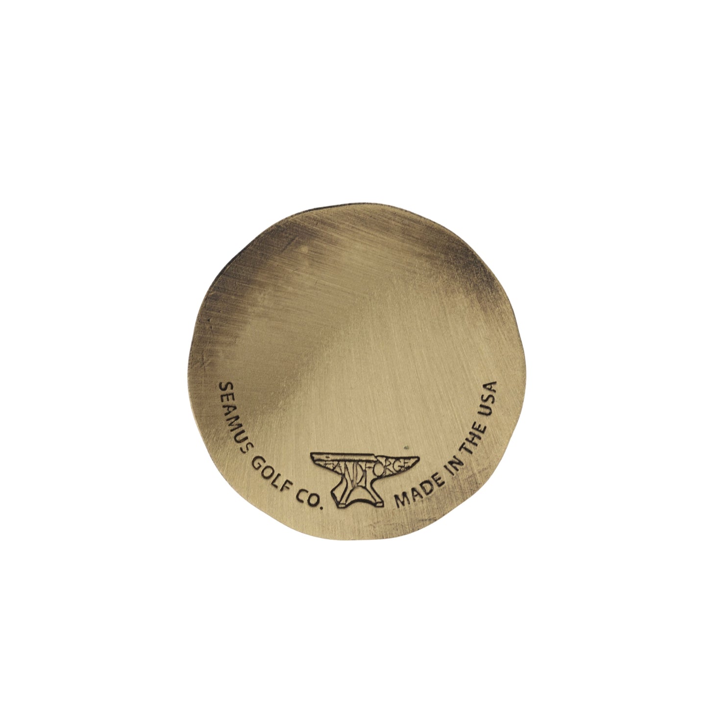 Hand Forge Customizable Blank Bronze Circle Golf Ball Mark | Seamus Golf | Back