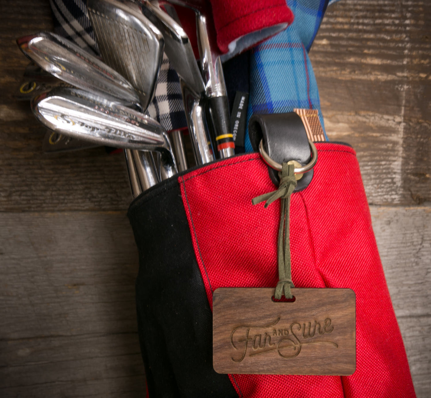 Far & Sure Complimentary Bag Tag - Walnut - - SEAMUS GOLF - 3