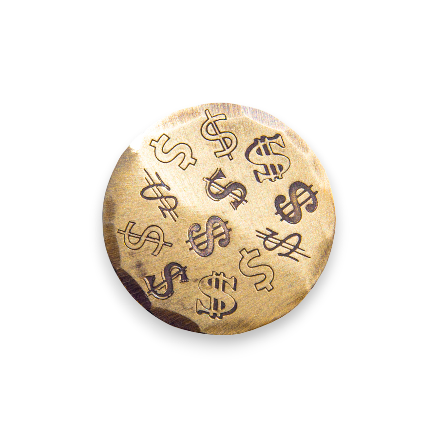 Hand Forged® $ Ball Mark - Bronze