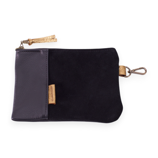 Black Tribeca Zippered Pouch