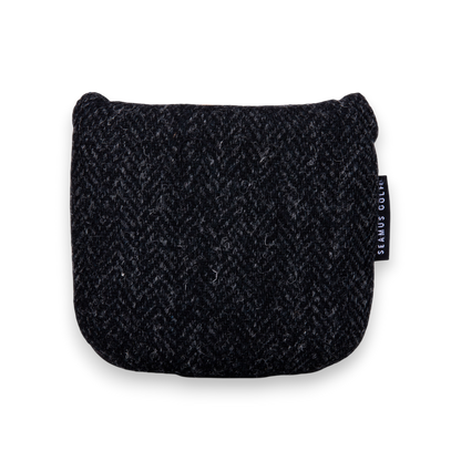 Black Harris Tweed Mallet Putter Cover