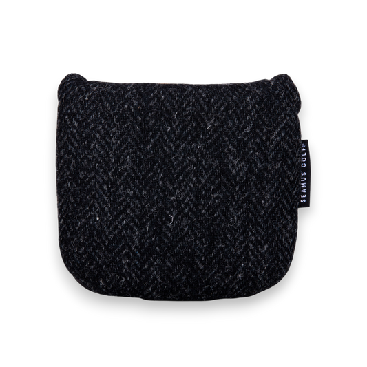 Black Harris Tweed Mallet Putter Cover