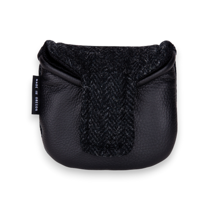 Black Harris Tweed Mallet Putter Cover
