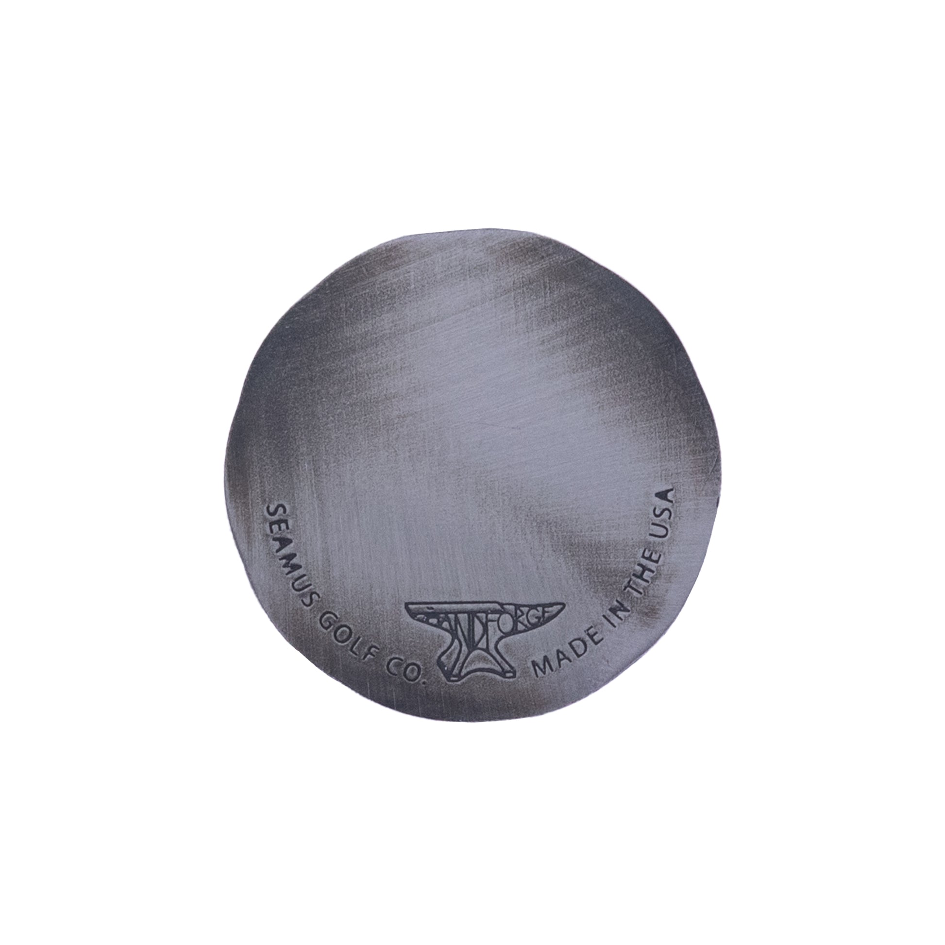 Hand Forged Steel Customizable Blank Circle Ball Mark | Seamus Golf | Back