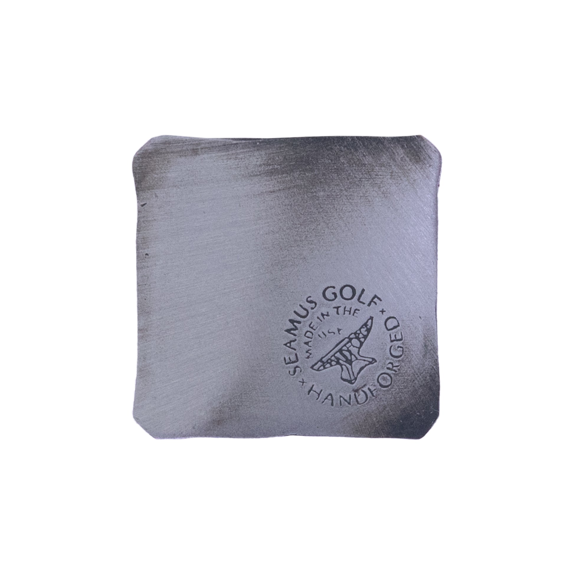 Hand Forged Steel Customizable Blank Square Ball Mark | Seamus Golf | Back