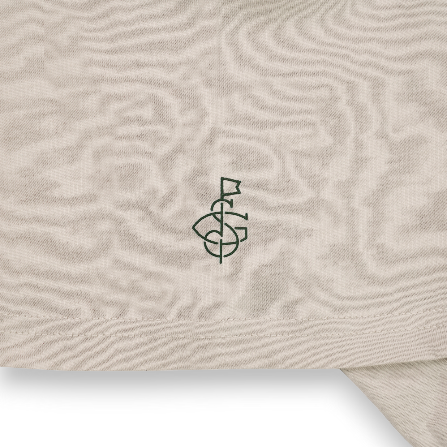 Seamus Goat T-Shirt - Green on Bone