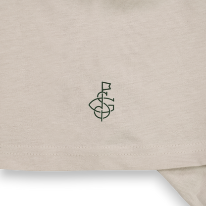 Seamus Goat T-Shirt - Green on Bone