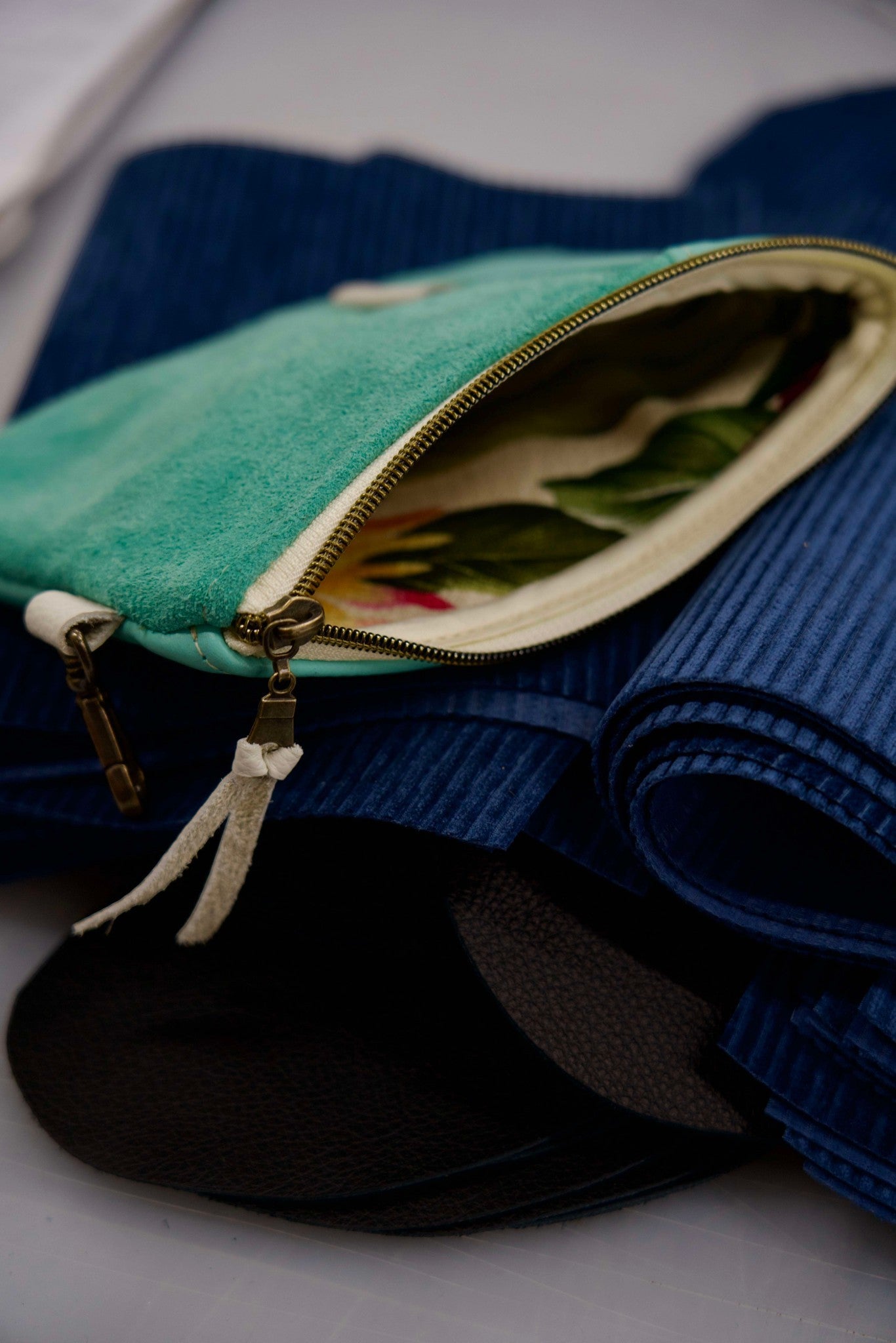 Tiffany Blue Zippered Pouch