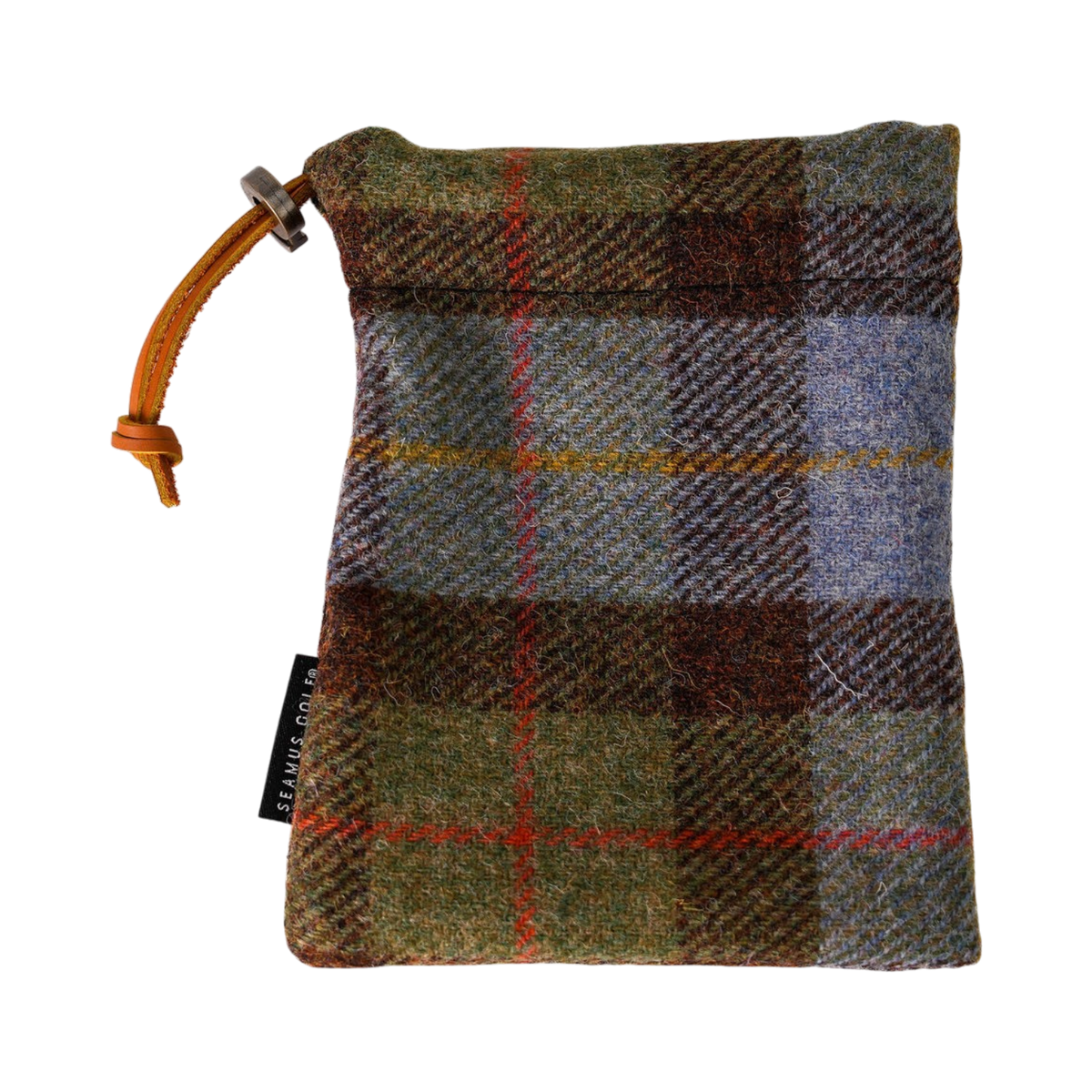 Macleod Check Harris Tweed Drawstring Pouch