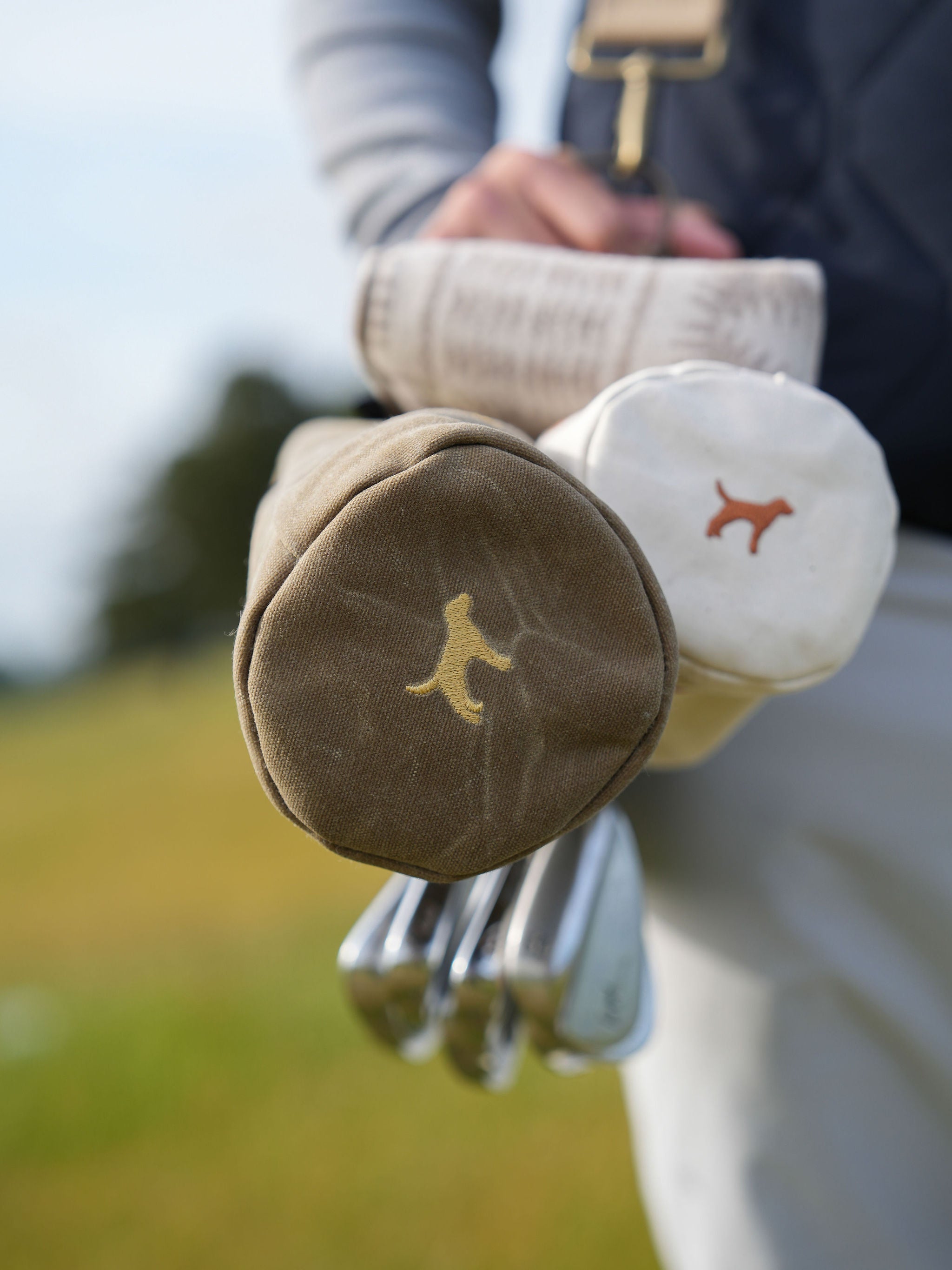 Seamus Lab Head Covers - Sage Waxed Canvas