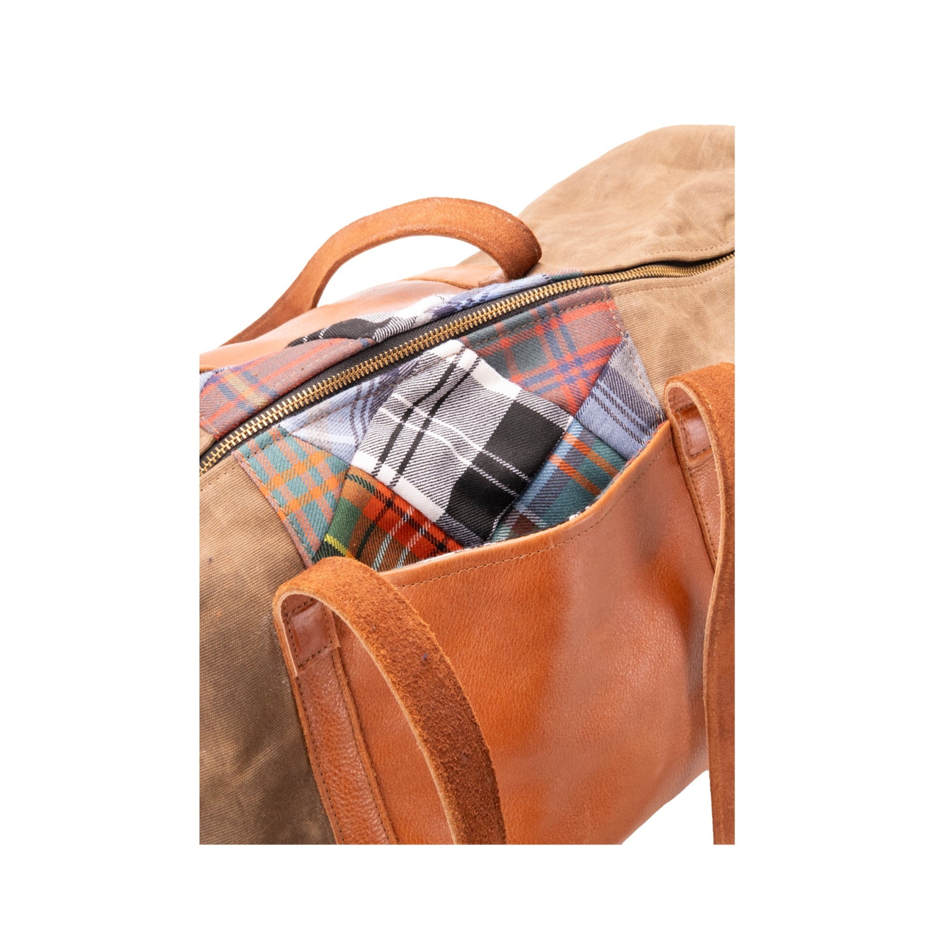 Tartan Patchwork Duffel Bag