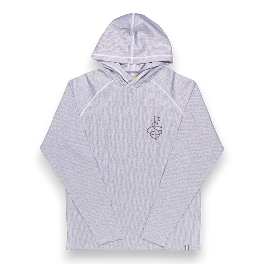 Seamus x Field Day Herringbone Jaquard Hoodie - Light Grey