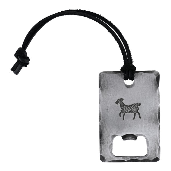 Hand Forged® Goat Caddie Bottle Opener Bag Tag - Steel