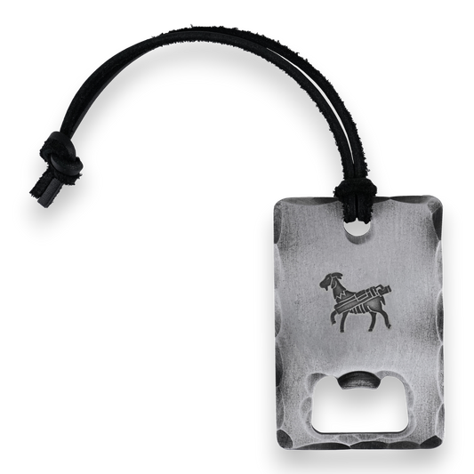 Hand Forged® Goat Caddie Bottle Opener Bag Tag - Steel