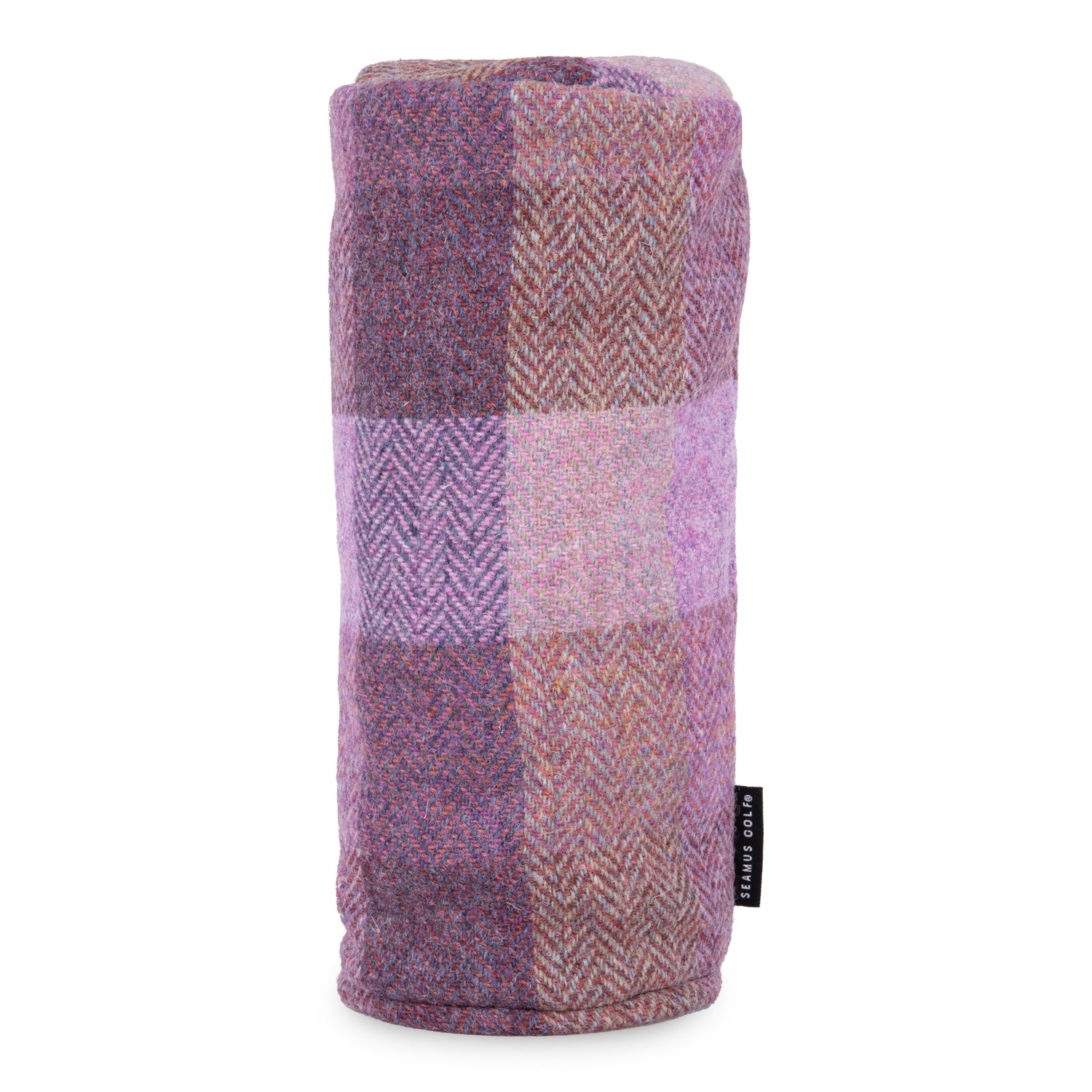 Harris Tweed Lavender Check Golf Driver Head Cover | Seamus Golf