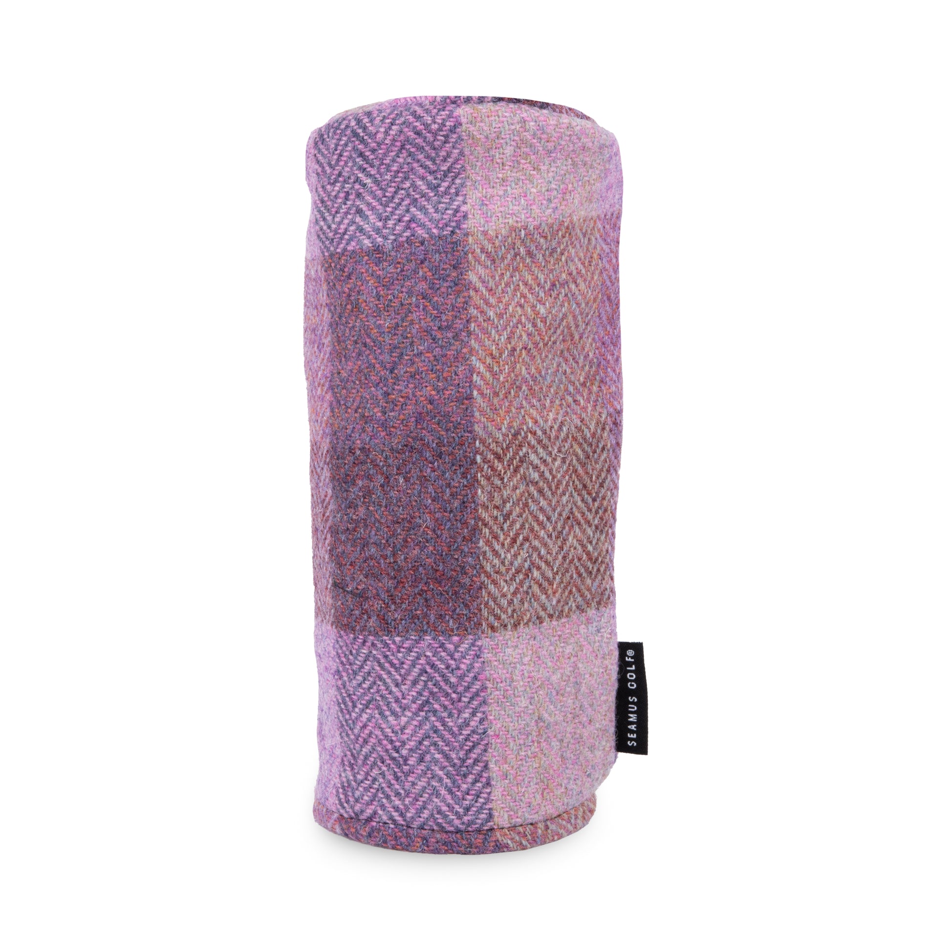 Harris Tweed Lavender Check Golf Fairway Head Cover | Seamus Golf