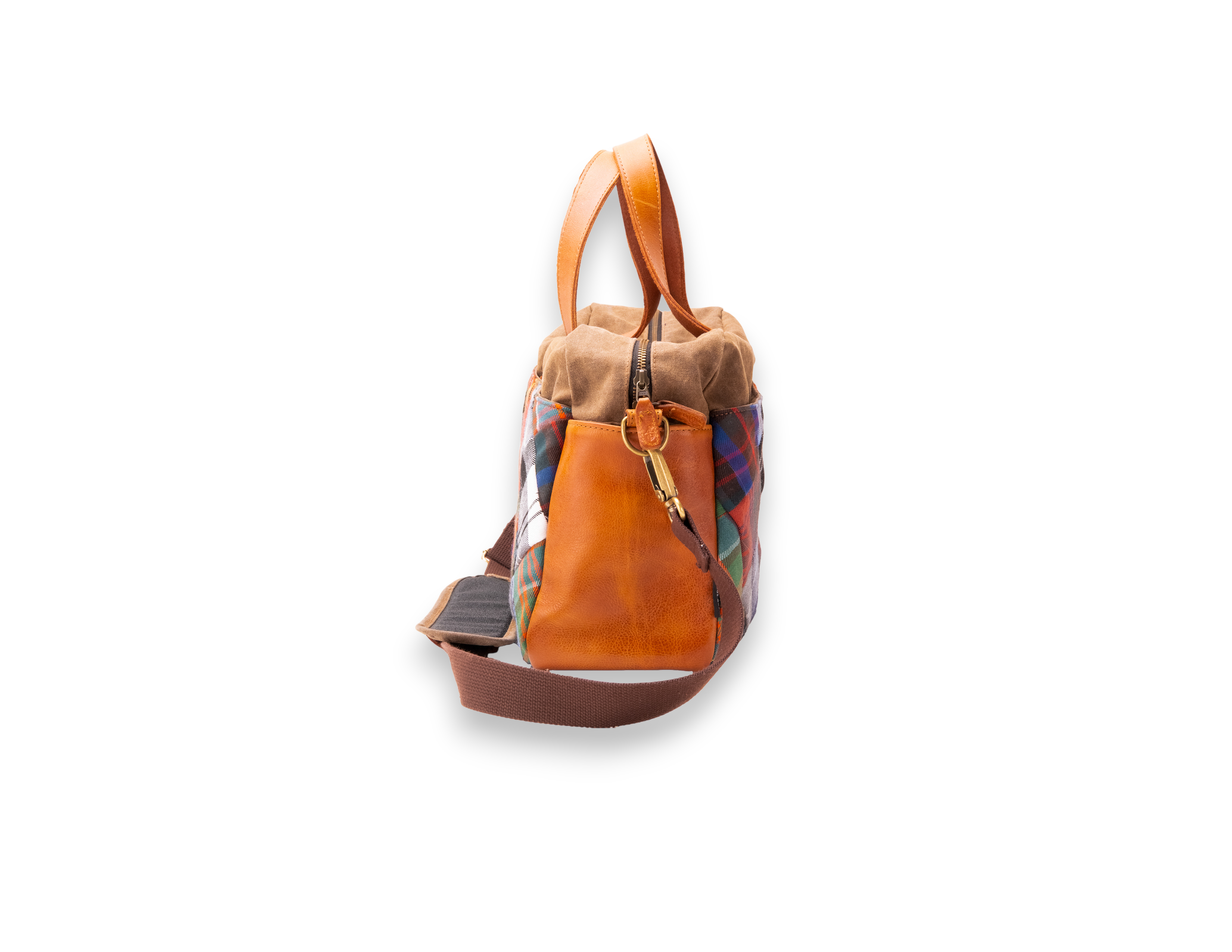Tartan Patchwork Messenger Bag
