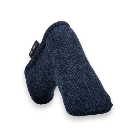 Navy Harris Tweed Putter Covers