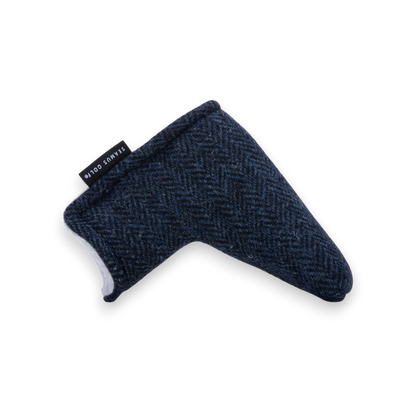 Navy Harris Tweed Putter Covers