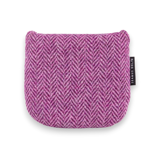 Pink Harris Tweed Mallet Putter Cover