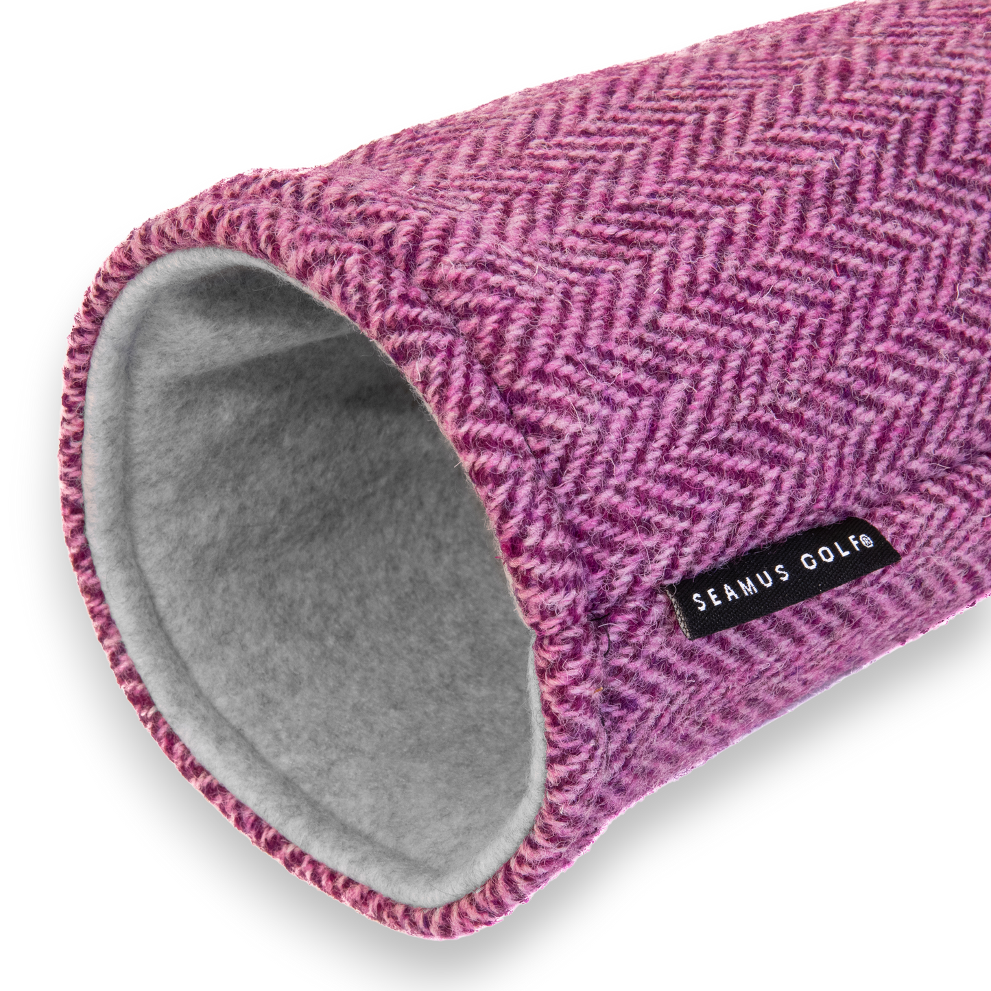 Pink Harris Tweed Head Cover