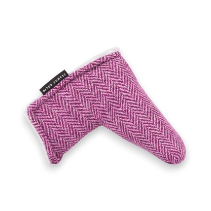 Pink Harris Tweed Blade Putter Cover