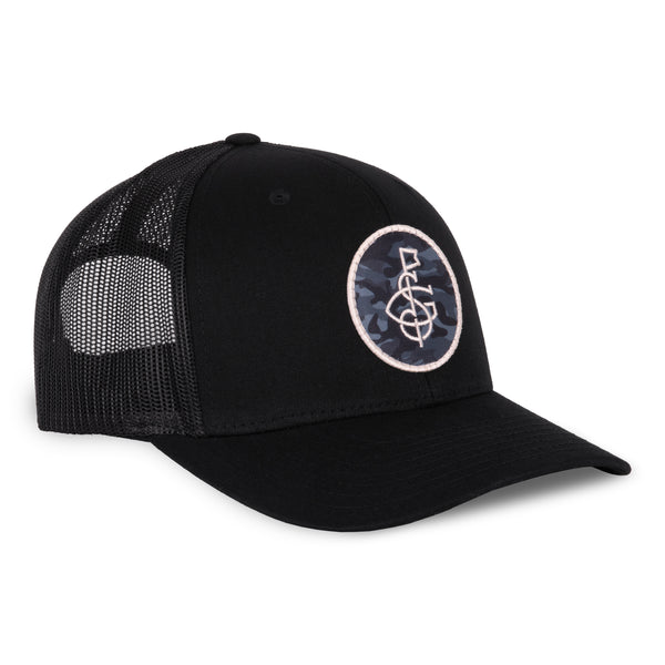 Seamus Trucker Hat - Black Camo
