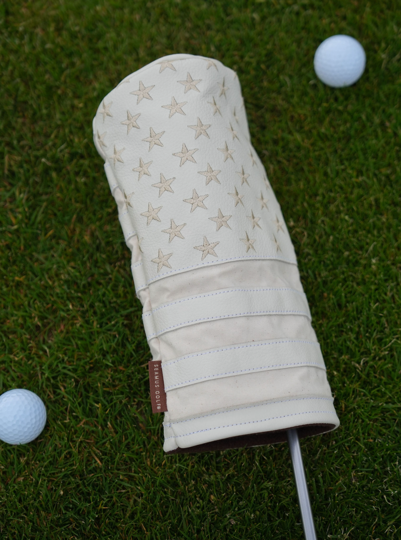Old Glory Driver Head Cover - White