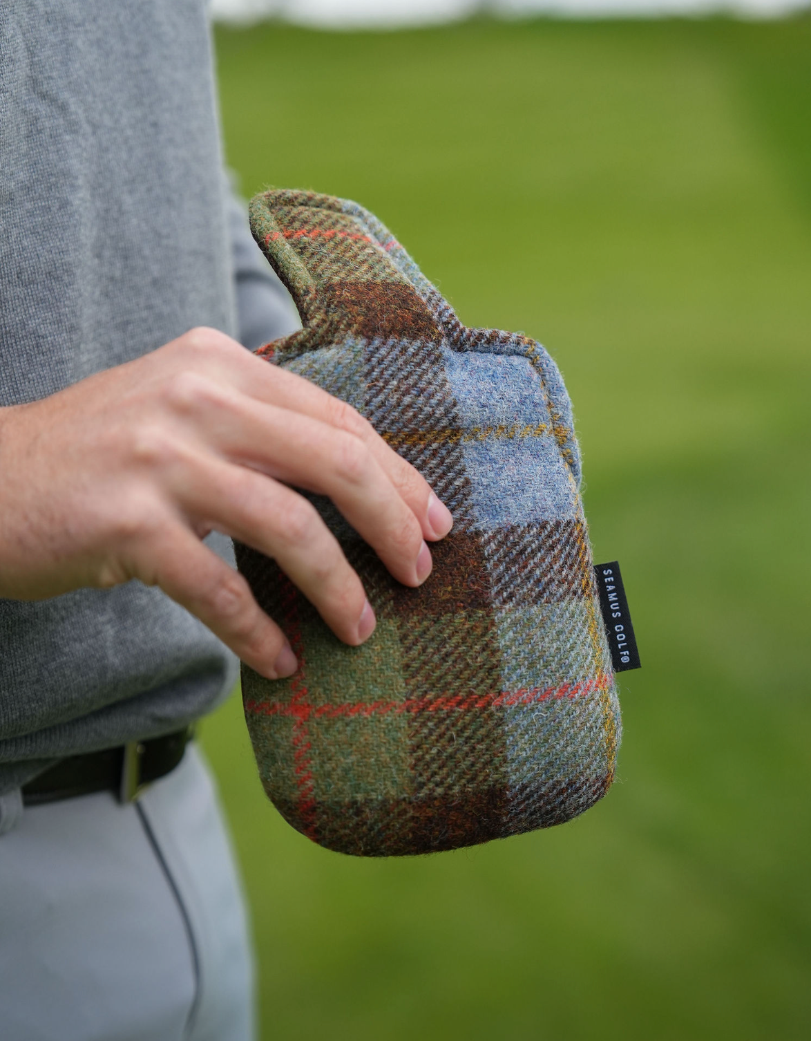 MacLeod Check Harris Tweed Heel Shafted Mallet Putter Cover