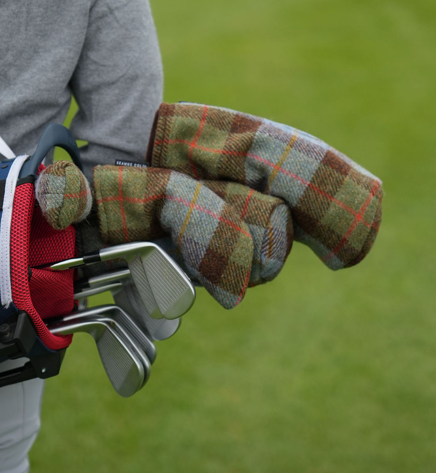 MacLeod Check Harris Tweed Heel Shafted Mallet Putter Cover