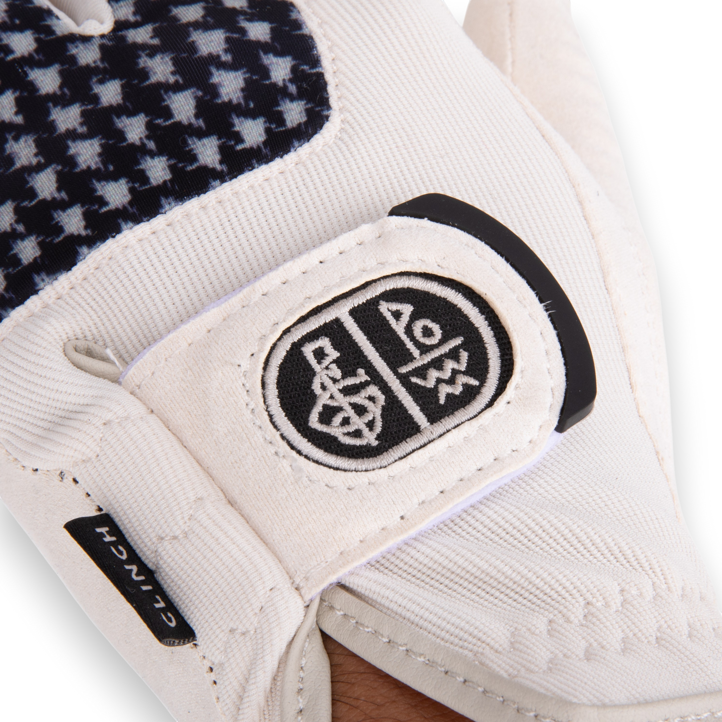 Seamus x Clinch Golf Black and White Houndstooth Glove